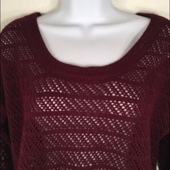 NWT Anthropologie Heartloom Robyn Sweater Vamp Maroon Burgundy - Picture 7 of 8